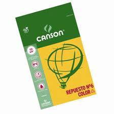 Repuesto Canson  De Dibujo Color  Nº6 X 120 Grs