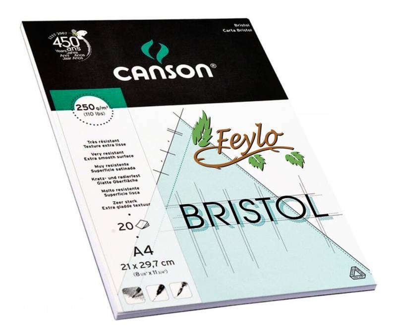 Block Bristol A4 180 Grs X 20 Hs