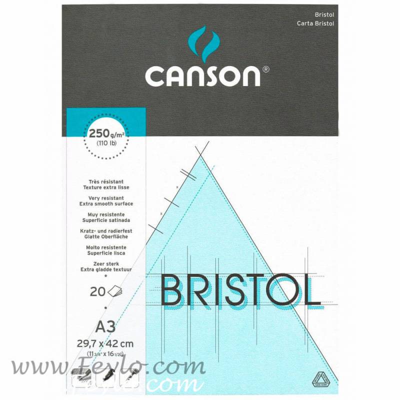 Block Bristol A3 180 Grs X 20 Hs