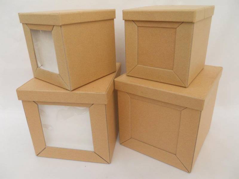 Caja Carton Cubo Chico C/portarretrato 12.5x12.5x12.5