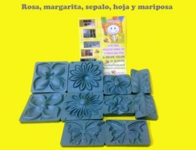 Moldes Frisadores Varias: Rosa-margarita-cepalo-hoja-mariposa