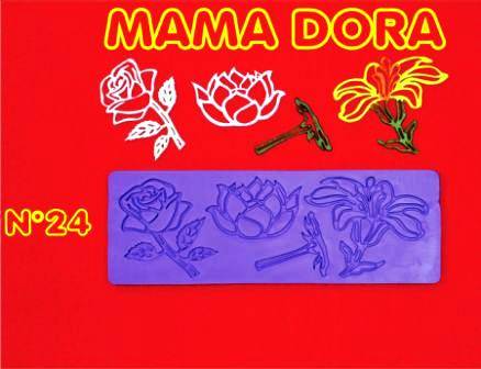 Moldes De Caucho Rosas M. Dora Nº24