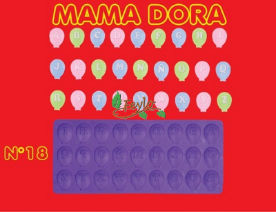 Moldes De Caucho Globos M. Dora Nº18