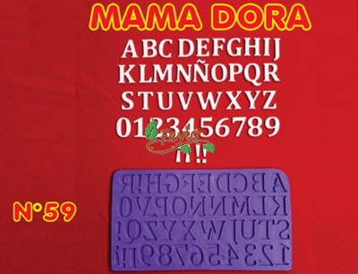 Moldes De Caucho Letras Y Numero M. Dora Nº59