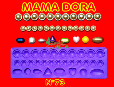Moldes De Caucho Gemas M. Dora Nº73