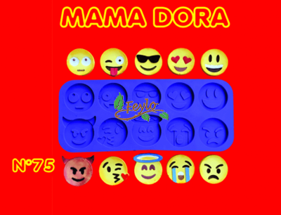 Moldes De Caucho Emoticones M. Dora Nº75