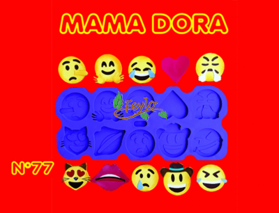 Moldes De Caucho Emoticones M. Dora Nº77