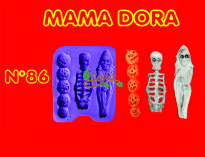 Moldes De Caucho Esqueleto M. Dora N86