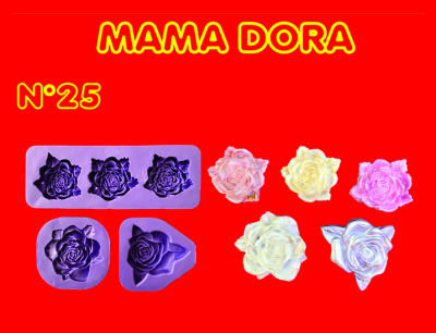 Moldes De Caucho Rosas Varias M. Dora Nº25