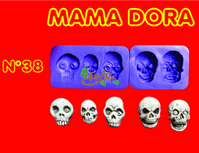 Moldes De Caucho Calavera X 5  M. Dora Nº38