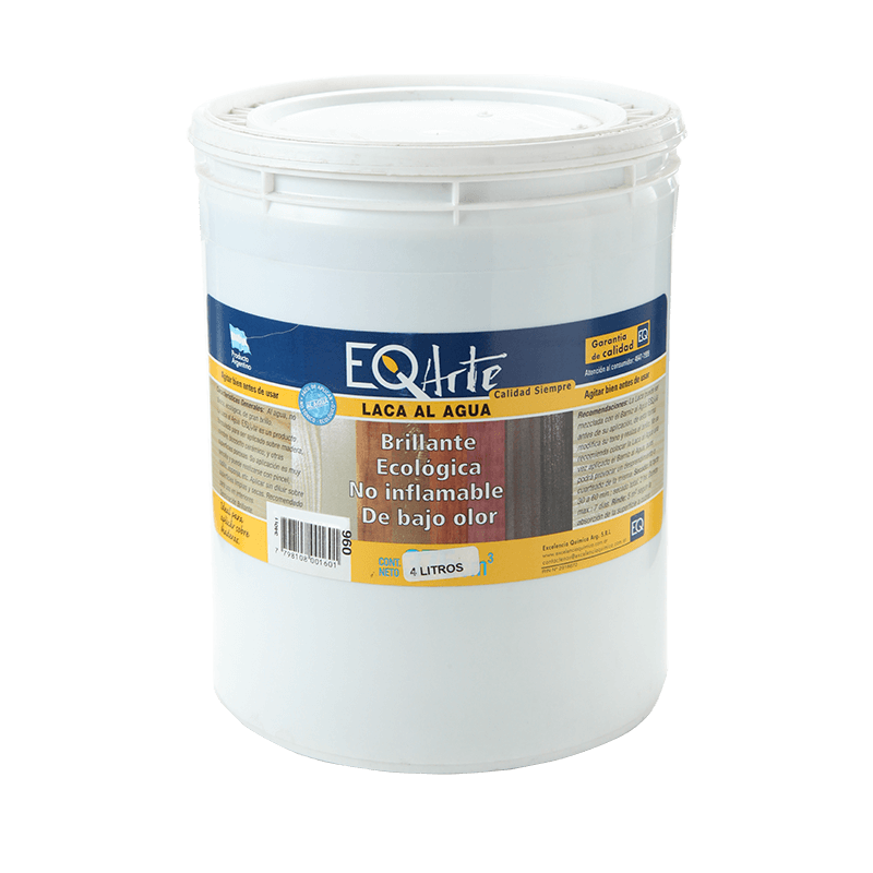 Laca Al Agua Eq Incolora O De Color X 4Lt