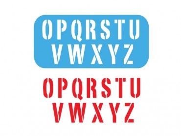 Stencil Eq Grande 77- Letras O-z