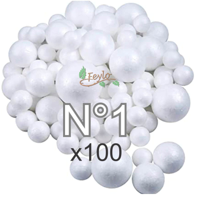 Esferas De Telgopor Nº1 X 100 Unidades