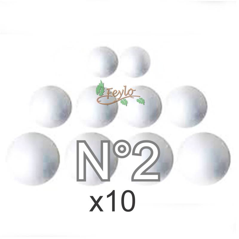 Esferas De Telgopor Nº2 X 10 Unidades