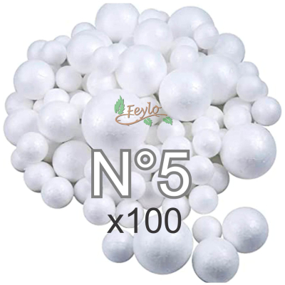 Esferas De Telgopor Nº5 X 100 Unidades