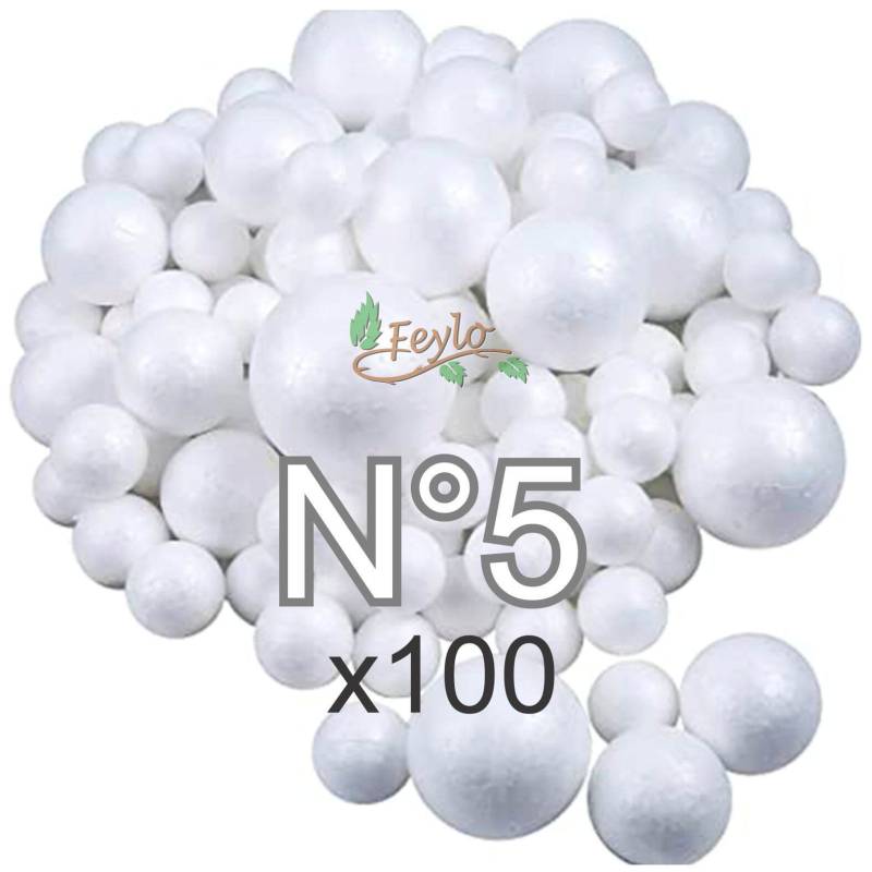 Esferas De Telgopor Nº5 X 100 Unidades
