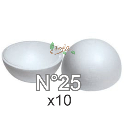 Esferas De Telgopor Hueca Nº25 X 10