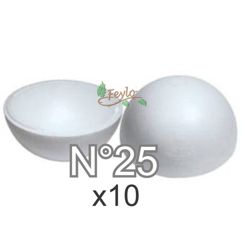 Esferas De Telgopor Hueca Nº25 X 10