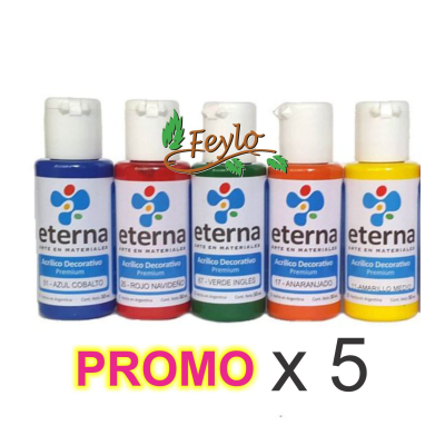 Promo Acrilicos Deco Eterna 50Ml X 5 Un.