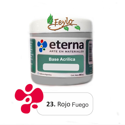 Base Acrilica  Eterna Rojo Fuego          200Ml.