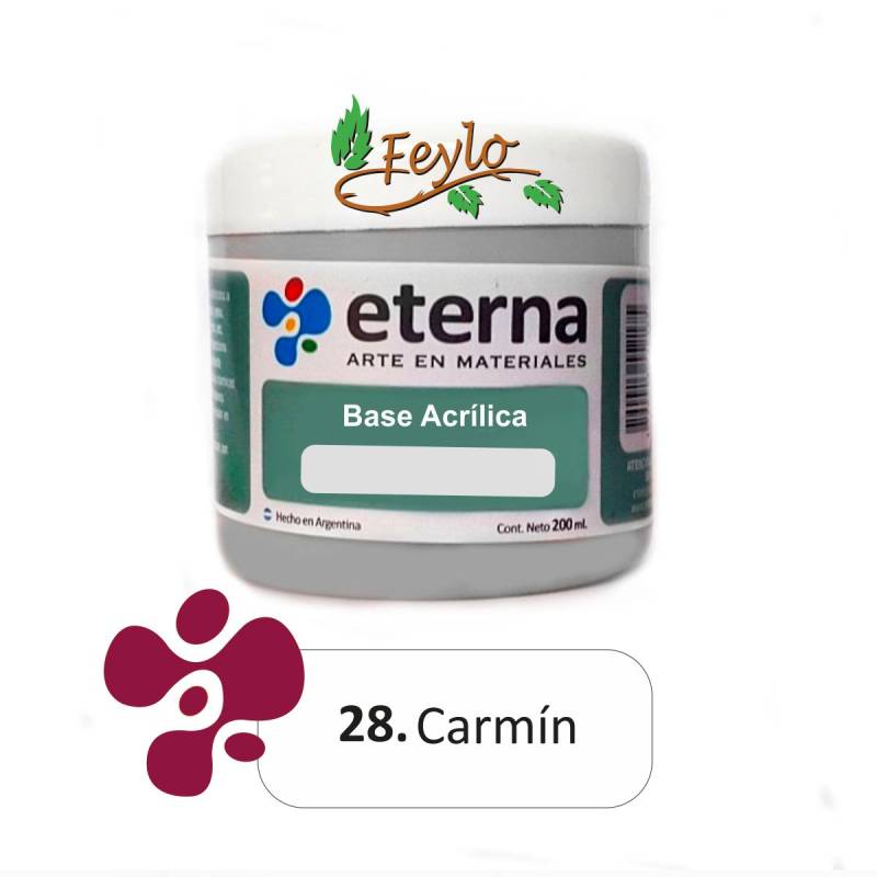 Base Acrilica  Eterna Carmin              200Ml.