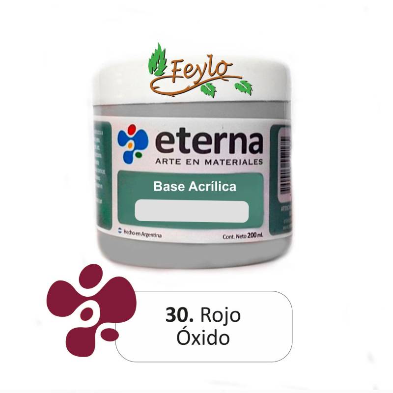 Base Acrilica  Eterna Rojo Oxido          200Ml.