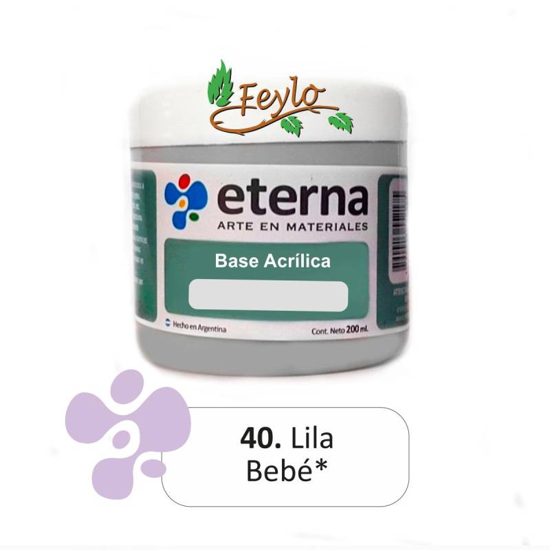 Base Acrilica  Eterna Lila Bebe           200Ml.