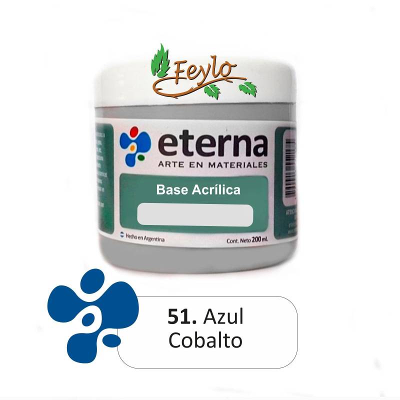 Base Acrilica  Eterna Azul Cobalto        200Ml.