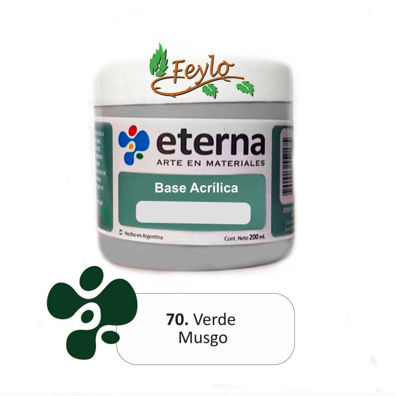 Base Acrilica  Eterna Verde Musgo         200Ml.