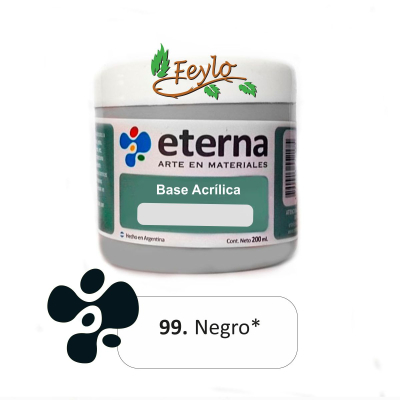 Base Acrilica  Eterna Negro               200Ml.