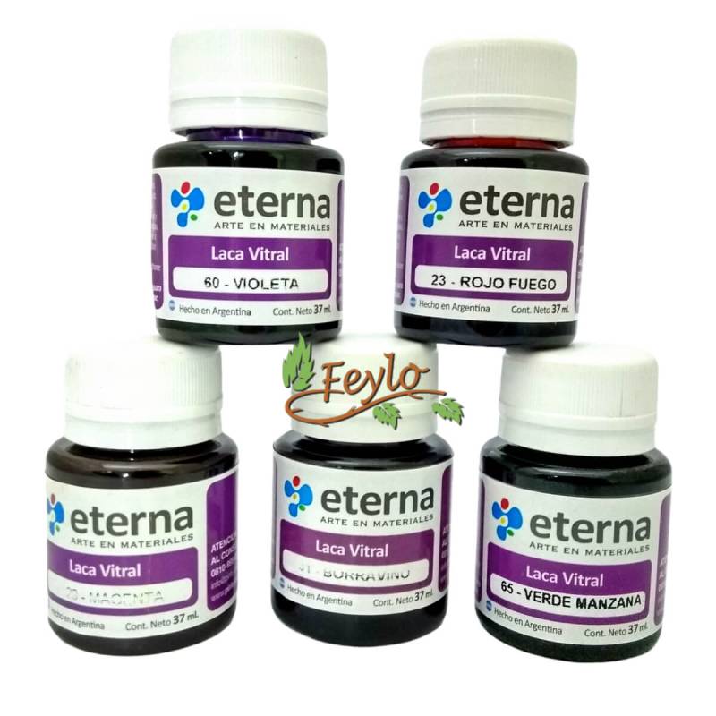 Promo Laca Vitral Eterna X 5 Unidades