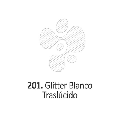 Pintura Dimensional Glitter Blanco Traslucido  40Ml.
