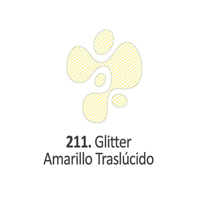Pintura Dimensional Glitter Amarillo Traslucido  40Ml.