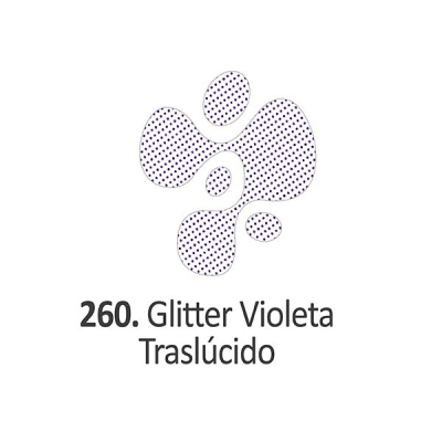 Pintura Dimensional Glitter Violeta Traslucido  40Ml.