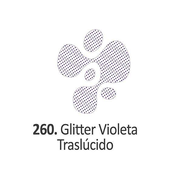 Pintura Dimensional Glitter Violeta Traslucido  40Ml.