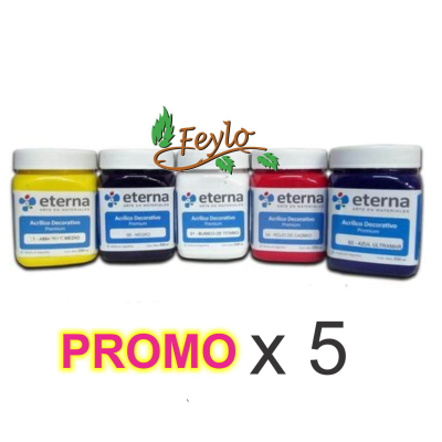 Promo Acrilico Eterna X 250Ml X 5 Unidades