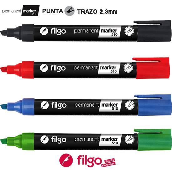 Marcador Permanente Punta Chata (Filgo 050)