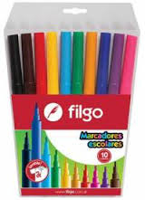 Marcadores Escolares Filgo X 10