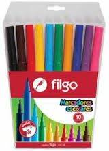 Marcadores Escolares Filgo X 10