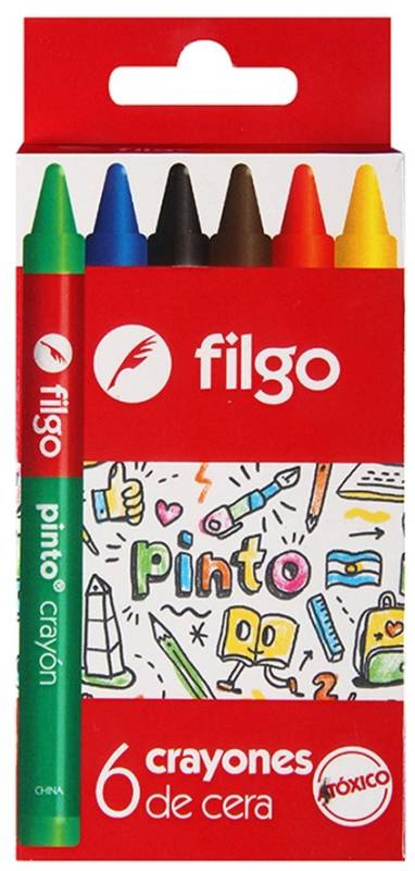 Crayones A La Cera Jumbo Filgo  X 6