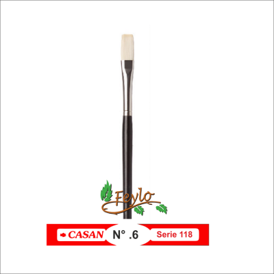 Casan  Pincel, Serie 118 Nº6 Cerda Sintectica Chato