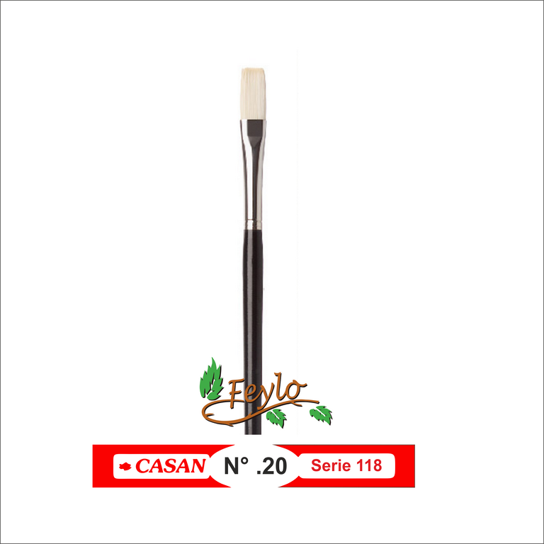 Casan  Pincel, Serie 118 Nº20 Cerda Sintectica Chato