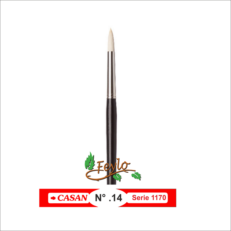 Casan  Pincel, Serie 1170 Nº14 Cerda Sintectica Redondo