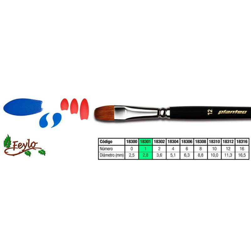 Pincel Plantec  Lengua Gato Pelo Marta Legitimo 1