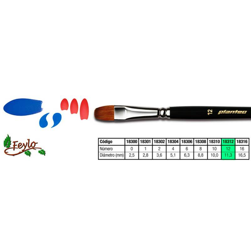 Pincel Plantec  Lengua Gato Pelo Marta Legitimo12