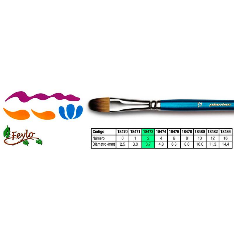 Pincel Plantec  Lengua Gato Fibra Sintetica Fume 2
