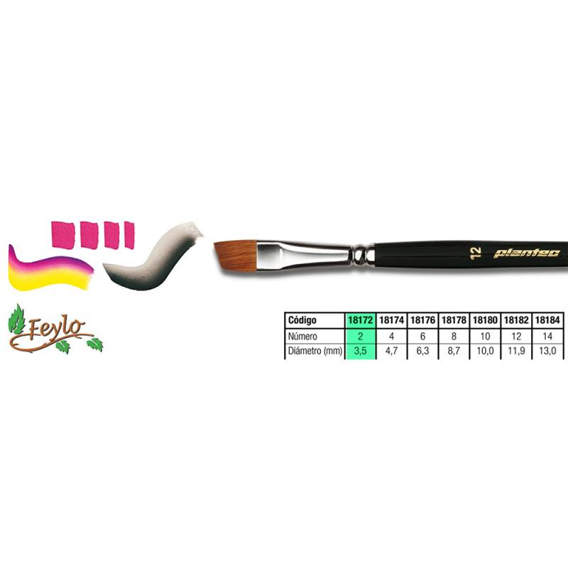 Pincel Plantec  Biselado Pelo Marta Legitimo 2