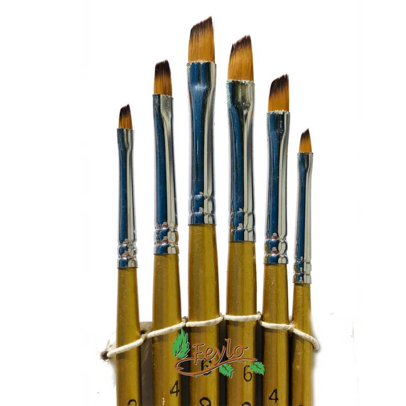 Pinceles Tigre  Art. 702 Set Lengua De Gato X 6 Unid.