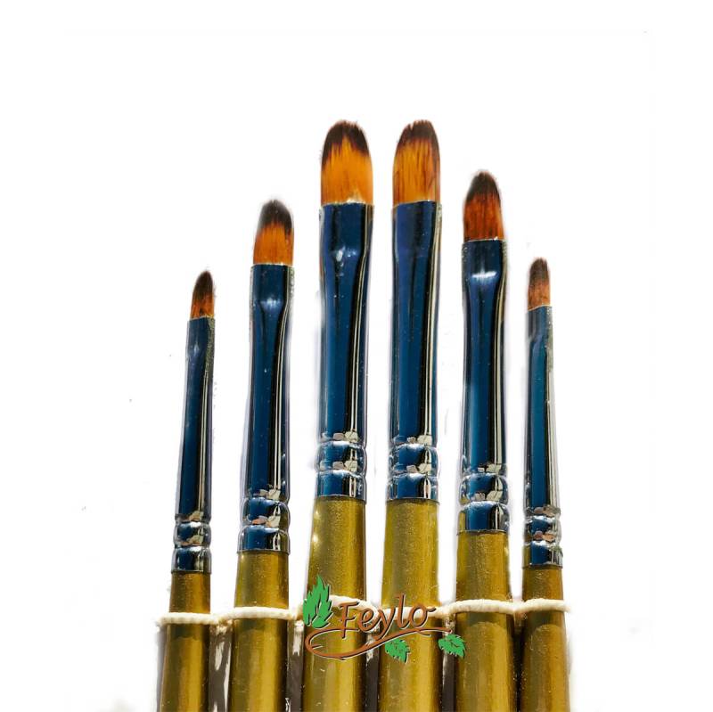 Pinceles Tigre Art. 704 Set Angular X 6 Unid.