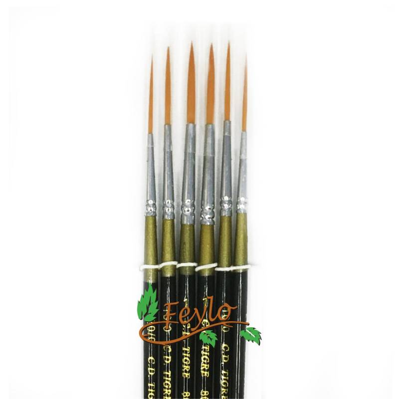 Pinceles Tigre  Art. 803 Set Liner X 6 Unid.